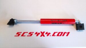Ammortizzatore di sterzo SCS4X4 CON morsetto da imbullonare alla barra di accoppiamento e staffa da imbullonare al telaio